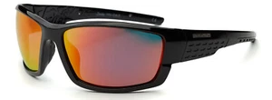 Gafas de sol polarizadas BLOC DELTA PR4 para hombre/mujer NEGRO BRILLANTE/ROJO ESPEJO CAT.3 - Imagen 1 de 1