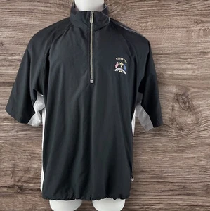 Chaqueta Adidas Para Hombre XL Negra Clima Shell Manga Corta 1/4 Cremallera Pullover Ryder Club - Imagen 1 de 14