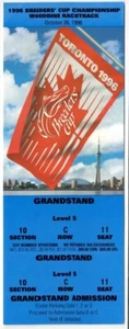 Boleto de admisión a carreras de caballos Breeders Cup 1996 - ¡Curso de carreras Woodbine! - Imagen 1 de 1