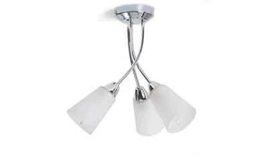 Argos Home Parton 3 Light Flush to Ceiling Light - Chrome - Picture 1 of 5