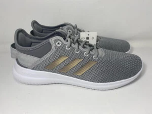 adidas Women's Cloudfoam QT Flex Sneakers, Grey Two/Vapour Grey/Grey Three, 8.5 - Picture 1 of 5