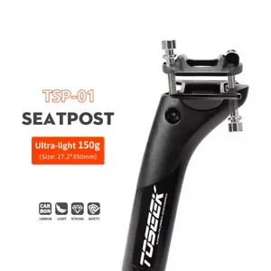 Carbon Seatpost Light Weight 27.2 31.6mm Matte Black MTB Road Bike Seat Post - Picture 1 of 19