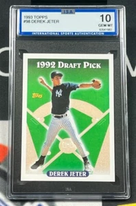ISA 10 1993 Topps #98 Derek Jeter Rookie Card Yankees - Bild 1 von 2