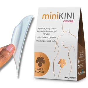 MiniKINI Dark Blonde Pubic Gray Hair Color + Va j-j Visor Shield Coochy Cover - Picture 1 of 7