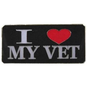 I LOVE MY VET SOMBRERO O CHAQUETA PIN 596 nueva chaqueta solapa metal animales veterinario - Imagen 1 de 1