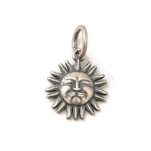 Sonne in Pracht.Sonnenschliff.Gesicht.Anhänger/Charm-massiv 925 Sterling Silber-Kette opt - Bild 1 von 7