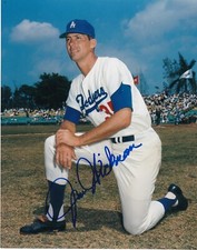 JIM HICKMAN  LOS ANGELES DODGERS    ACTION SIGNED 8x10