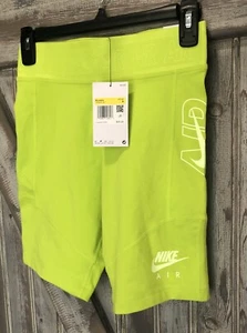 Nike Air Womens Athletic Shorts High Rise Lime Neon Green SMALL NWT - Picture 1 of 13