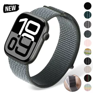 Sport Nylon Strap for Apple Watch Series 10 9 8 7 6 5 4 3 SE 38-49mm Watch Band - Picture 1 of 38