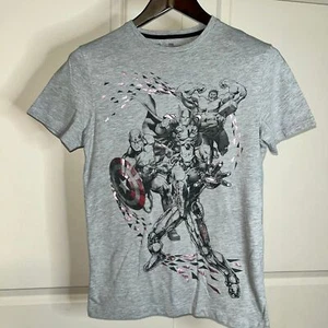 T-shirt donna Celio piccola grafica Marvel Avengers - stampa eroe grigia - Foto 1 di 3