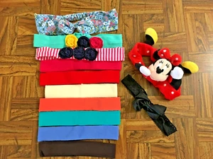 Children Girls Head Band Mixed Lot of 12 Multi-Color Minnie Mouse Solids - Picture 1 of 6