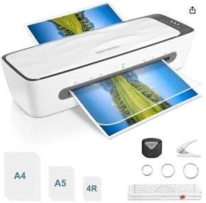 Beixtopopo A4 Cold and Thermal Laminator Model SL688, White - Picture 1 of 6