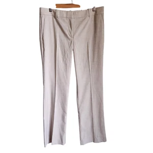 Ann Taylor Pants 12 Women's Beige The Trouser Mid Rise Office Career NEW - Picture 1 of 10