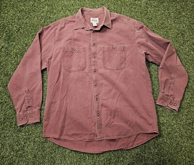 Camisa Cabelas Outdoor Gear Para Hombres XL Alta Granate Abotonada De Colección Envejecida  Foto 1 de 4