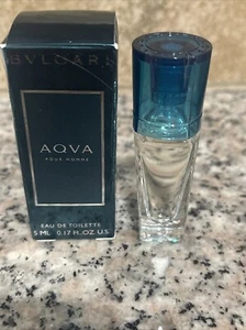 Bvlgari Aqva Atlantiqve Pour Homme Eau de Toilette for Men .17 Oz Small Size - Picture 1 of 6