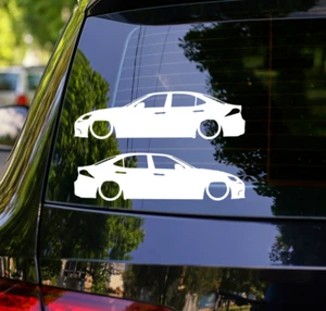 2x Calcomanías adhesivas bajadas de silueta de coche para Lexus IS 3ª generación XE30 (2013-2020) - Imagen 1 de 3