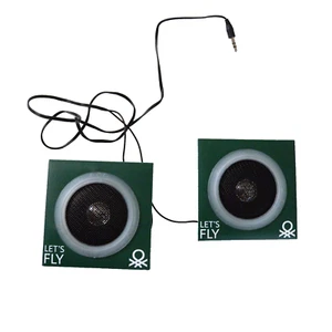 Benetton Let's Fly Logo Manual Mini Foldable Speakers - Picture 1 of 6