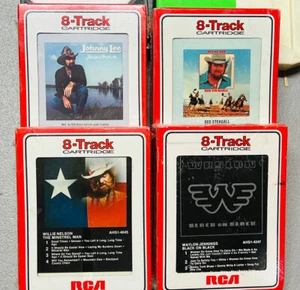 8 track tapes lot Of 4 Country: Willie Nelson, Waylon Jennings, Lee. New Sealed - Picture 1 of 6