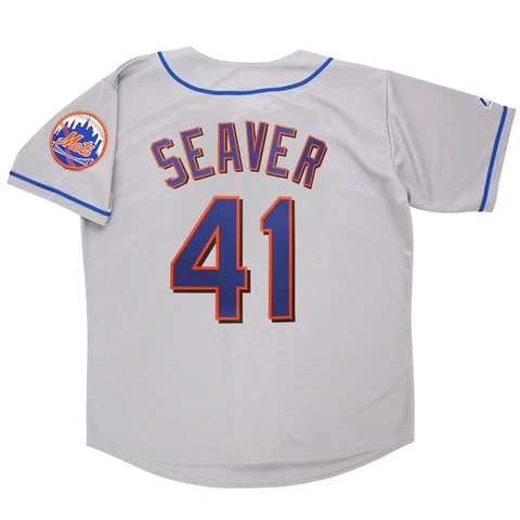 Tom Seaver New York Mets Grey Road Jersey w/ Team Patch Men's (M-2XL) Cover