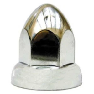 Trux TNUT-F2 - 33MM Chrome Plastic Push-On Nut Cover With Flange - Picture 1 of 1