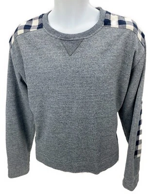 Medium Orvis Sweatshirt Pullover Buffalo Plaid Checkered Accent Blue Mens - Image 1 of 4