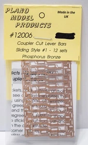 Plano #12006 Coupler Cut Lever Bars Sliding Style #1 (12 sets) Phosphorus Bronze - Picture 1 of 1