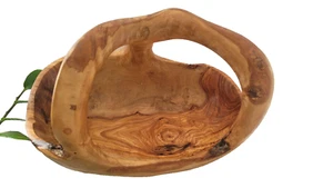 Olivenholz Obstkorb Gemüsekorb Brotkorb 33 cm Unikat Handarbeit - Bild 1 von 7