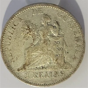 Guatemala 2 Reales 1897 Silber -0835 - Bild 1 von 2