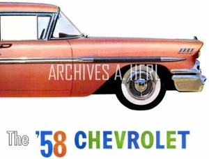 1958 Chevrolet Chevy Bel Air LEGGENDARIA più venduta auto stampa foto ristampa - Foto 1 di 1