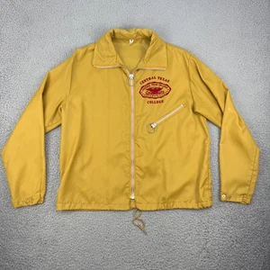 Giacca college vintage Central Texas uomo media Artex nylon full zip con cappuccio anni 70 - Foto 1 di 15
