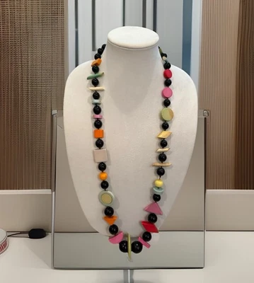 Impresionante collar con racimo de resina con cuentas post moderno pieza llamativa multicolor Foto 1 de 2