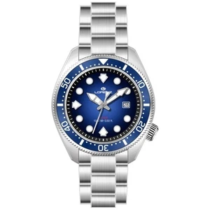 Orologio Uomo LORENZ 26169GG  Bracciale Acciaio Blu Sub 100mt - Foto 1 di 1