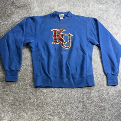 Kansas University Jayhawks Crable Sportswear Crewneck Sweater Men’s Size L USA - Image 1 of 4