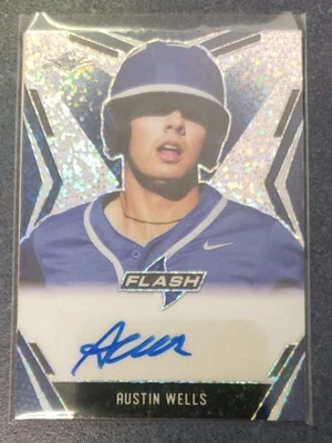 2020 Leaf Flash - Portrait Autographs Blue #PA-AW2 Austin Wells - Image 1 of 2