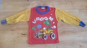 Camiseta vintage 1993 PCA manga larga talla 4T dinosaurio VROOM puntada única - Imagen 1 de 5