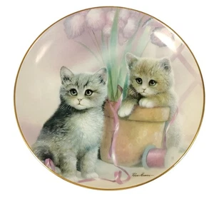 Playful Companions Collector Plate Ruane Manning Kitten Cousins Danbury Mint Vtg - Picture 1 of 5