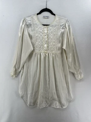 Camisón vintage Lily of France ropa de dormir para mujer mediano marfil noche encaje años 90 Foto 1 de 4