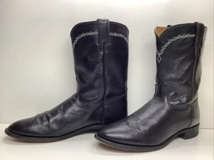 HERREN JUSTIN WESTERN ROPER SCHWARZ STIEFEL GRÖSSE 12 D - Bild 1 von 9
