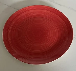 "Juego de 1 plato de cena Graydon Hall rojo remolino 10 1/2"" decoración navideña de repuesto" - Imagen 1 de 5