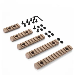 M-LOK Picatinny   Rail Section Set 5 7 9 11 13 Slot 5PCS 5 Rail Set - Foto 1 di 8