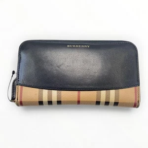 BURBERRY Nova Check Long Wallet BEG Wallet 8884 - Picture 1 of 7