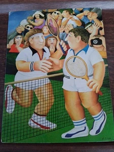 Tennis By Beryl Cook Large Card Gallery Five Postcard - Picture 1 of 5