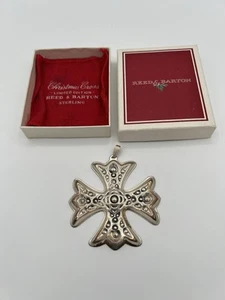 Vtg Retired Limited Edition 1975 Reed & Barton Sterling Silver Christmas Cross  - Picture 1 of 6