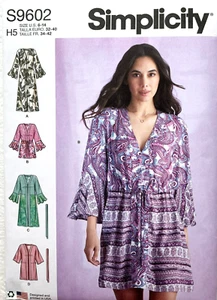 Simplicity S9602  Misses Caftans or Wraps  Sizes: 6, 8, 10, 12, 14 - Picture 1 of 2