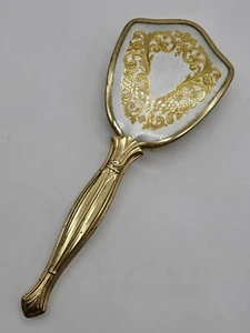 Vintage Gold Flower Vanity Hand Held BRUSH - Imagen 1 de 3