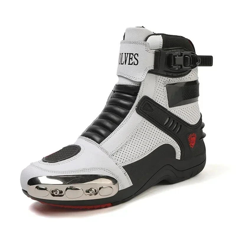 Hombres Botas de Motocicleta Motocicleta Zapatos de Protección al Tobillo Montar Exterior Calzado Foto 1 de 4