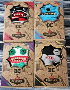 Set Of 4 DC X Fuggler Batman Joker Harley Quinn Superman Zuru Funny Ugly Monster - Picture 1 of 2