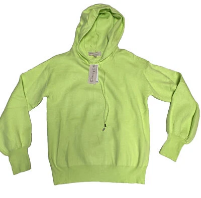 Sudadera pequeña para mujer Anthropologie Philosophy suéter con capucha amarillo neón Foto 1 de 4