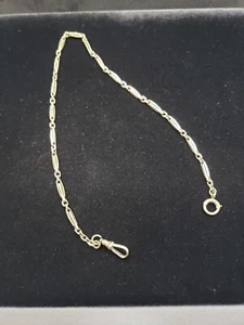 vintage antique 14k gold Pocket Watch Chain ~13 1/4" - Picture 1 of 8