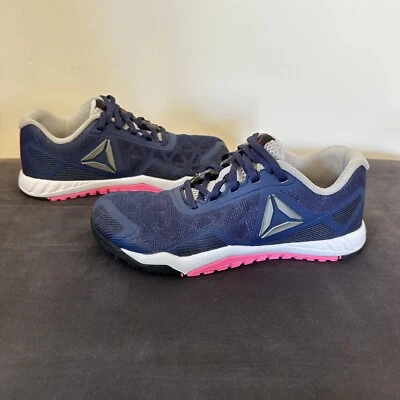Reebok Workout 2.0 Sneakers NAVY PINK Gym CrossFit Cross Training Shoes - W 6.5 - Image 1 of 4